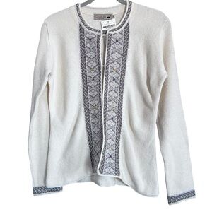 Peruvian Link NWT Alpaca Blend Cardigan in Cream Lavender size Small